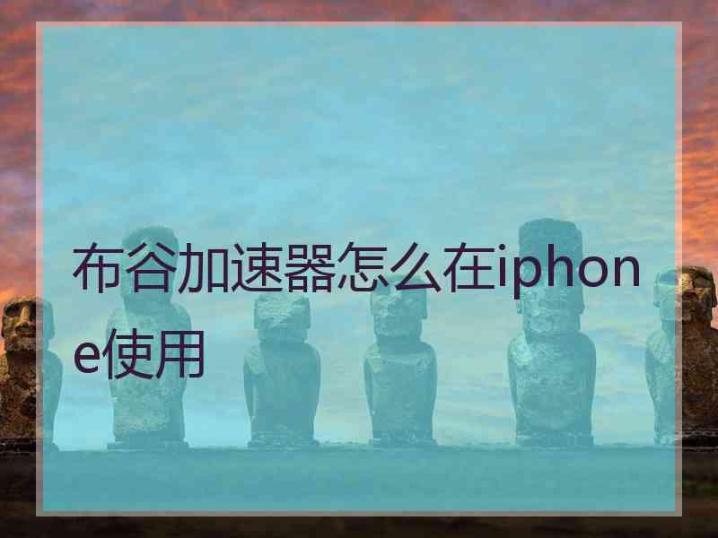 布谷加速器怎么在iphone使用